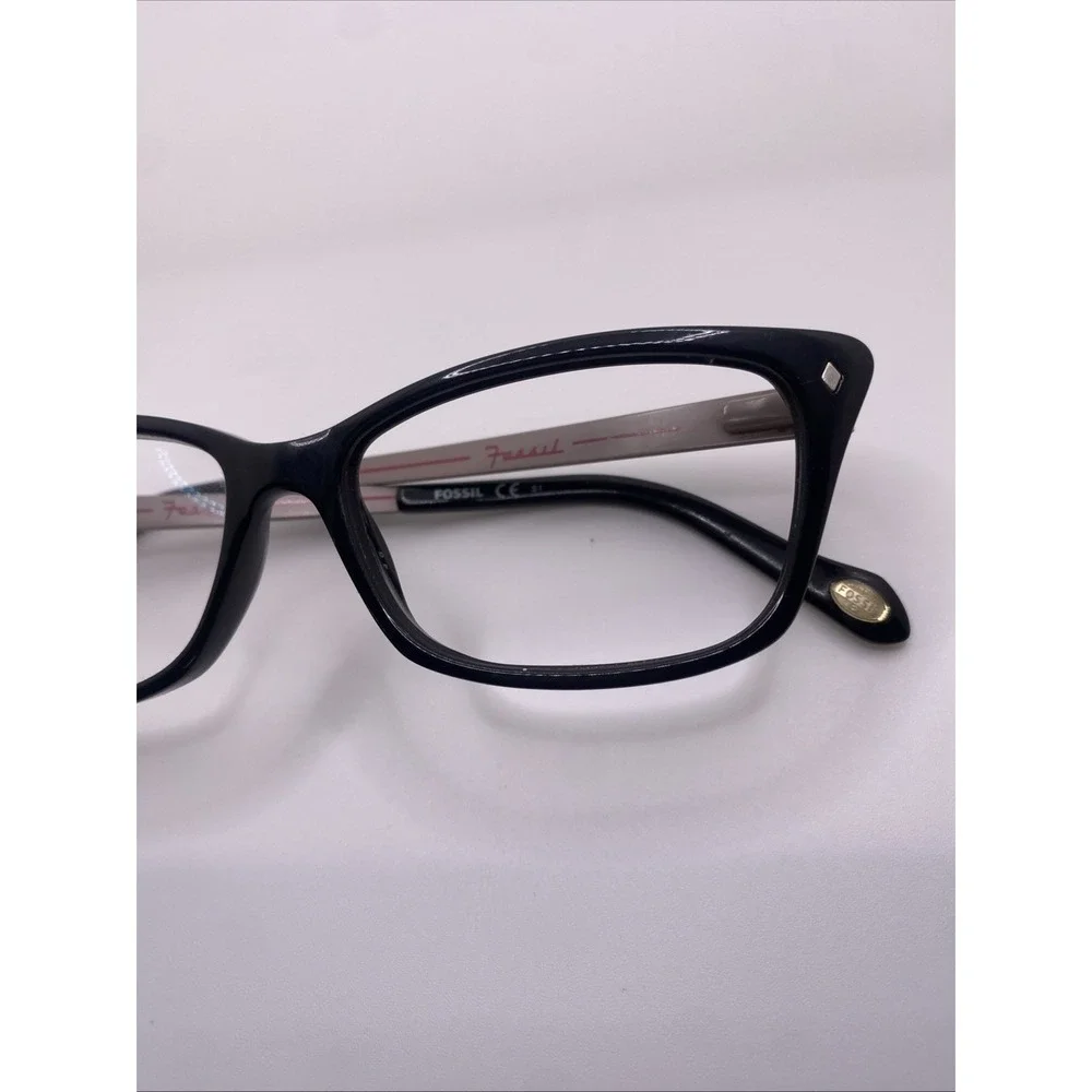 Fossil Eyeglasses FRAME ONLY FOS6030 Cat Eye 145 Black 896